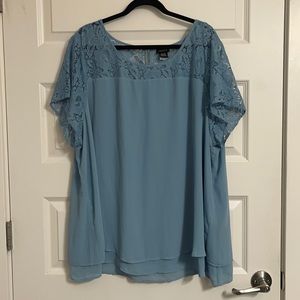 NWOT light blue Torrid blouse